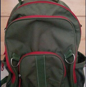Potter barn kids Green and red rolling backpack